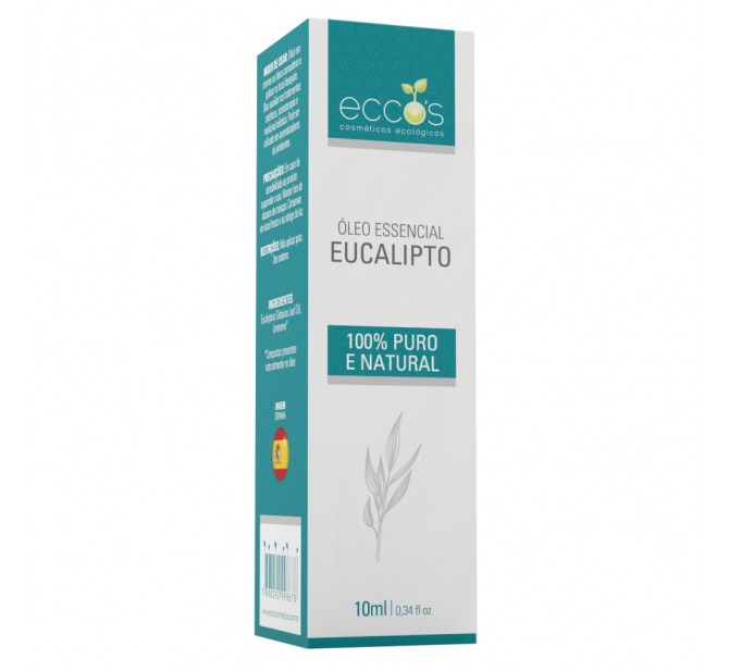 Óleo Essencial De Eucalipto 10ml - Expectorante e Antifúngico - Eccos Cosméticos 