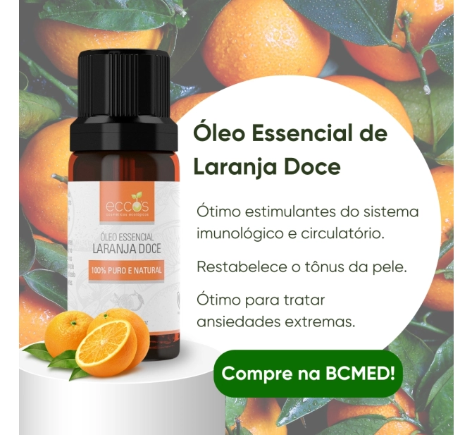 Óleo Essencial De Laranja Doce 10ml - Eccos Cosméticos