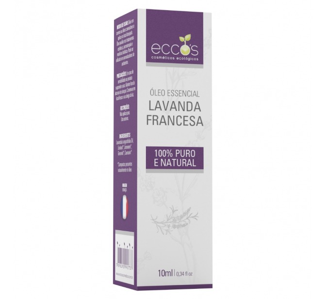 Óleo Essencial de Lavanda Origem Francesa 10ml - Eccos Cosméticos