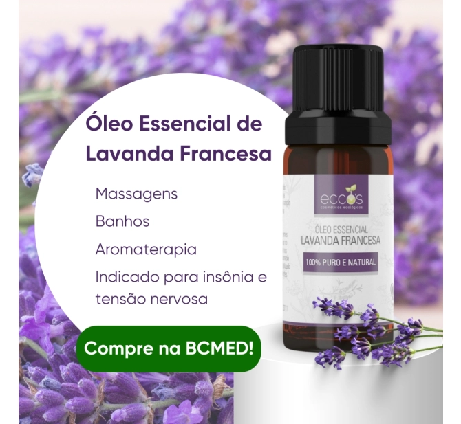 Óleo Essencial de Lavanda Origem Francesa 10ml - Eccos Cosméticos