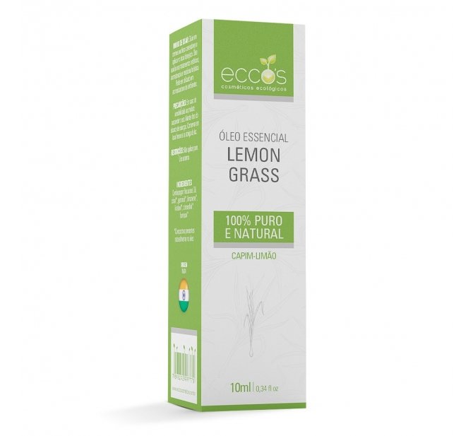 Óleo Essencial De Lemongrass 10ml - Eccos Cosméticos