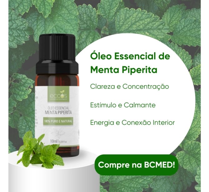 Óleo Essencial de Menta Piperita Origem Indiana 10ml - Eccos Cosméticos