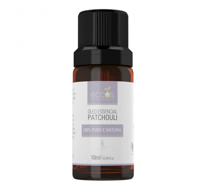 Óleo Essencial De Patchouli 10ml para Rejuvenescimento e Anti-inflamatório - Eccos Cosméticos 
