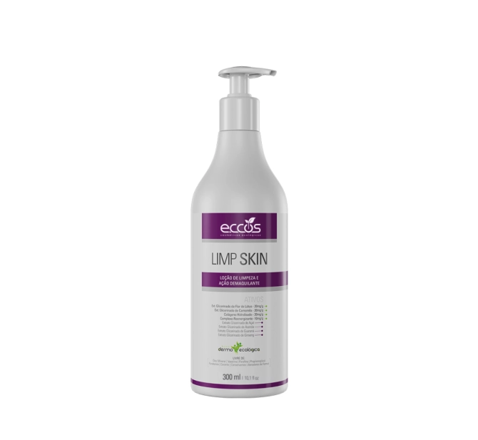 Loção de Limpeza e Demaquilante Limp Skin 300ml - Eccos Cosméticos