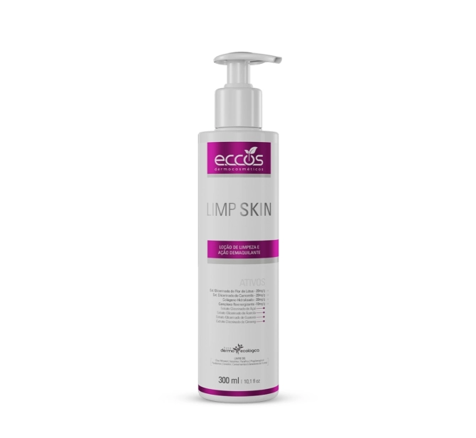Loção de Limpeza e Demaquilante Limp Skin 300ml - Eccos Cosméticos