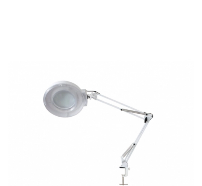 Lupa Articulada 10x Bivolt Com Fixador Para Bancada 120 LEDs - BCMED