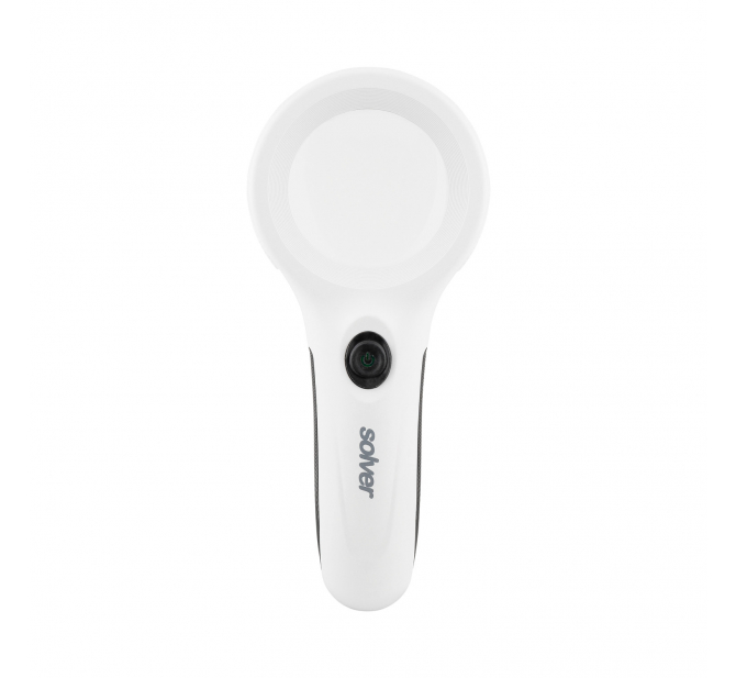 Lupa De Mão Portátil Com Iluminação Ultravioleta E Led - Slp-193 - Solver