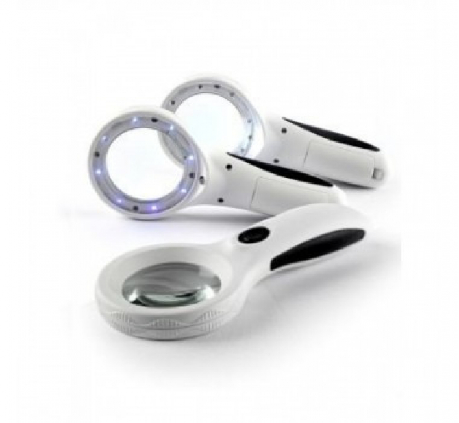 Lupa Mini Led com Luz Negra Ultravioleta para Análise de Pele - Estek
