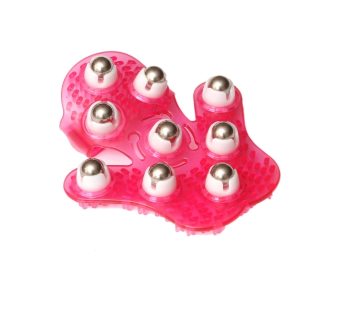 Luva Massageadora com Esferas Rosa - Estek