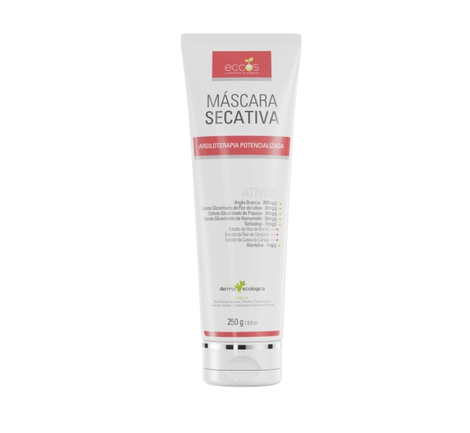 Máscara Facial Secativa de Argila 250g - Eccos Cosméticos