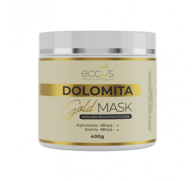 Máscara Rejuvenescedora Dolomita Gold Mask - Eccos Cosméticos 