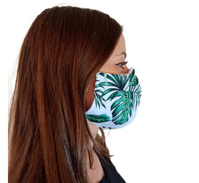 Máscara Tecido Modelo Folhas - BCMED