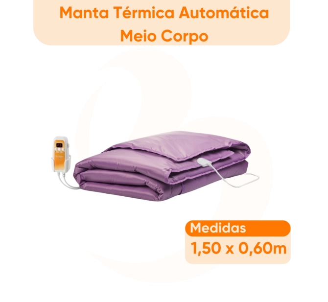 Manta Térmica Automática Bivolt Meio Corpo Infravermelho com Controle Digital 1.50m x 0.6m – Bio Term