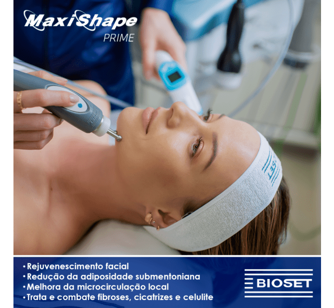 Maxishape Prime - Aparelho Ultracavitação, LED, Radiofrequência e Ondas de Choque (PSW)- Bioset 