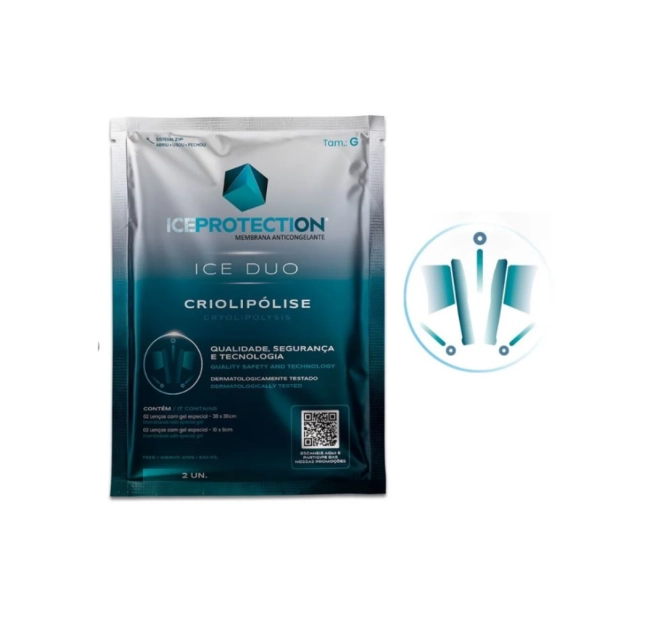 Membranas para criolipólise ICE DUO -Tam. G 270g (2 unid. por sachê) - Iceprotection