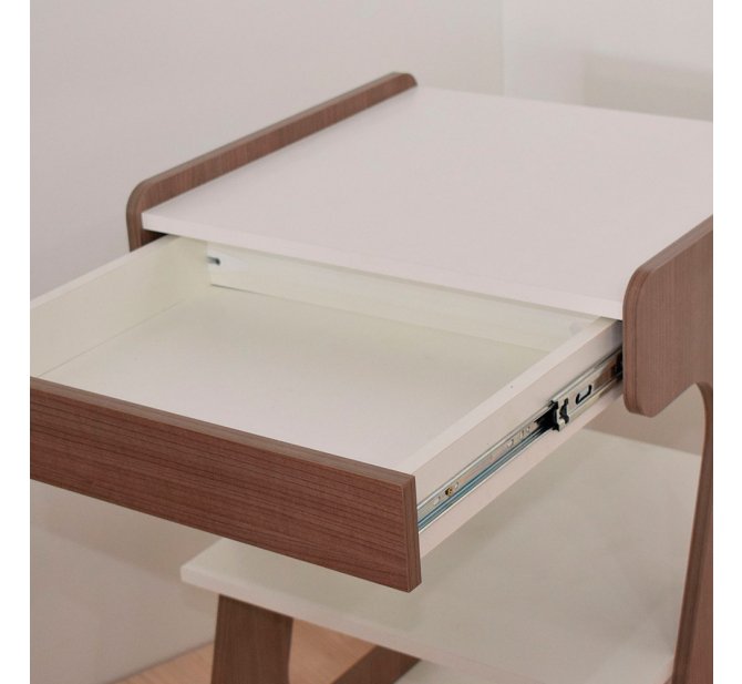 Mesa Auxiliar Treatment com Gaveta - Linha Prime - BCMED-TecaItalia