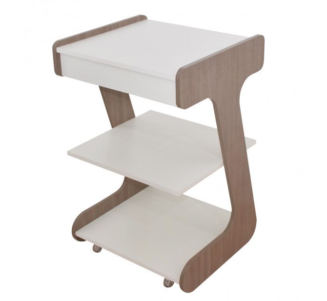 Mesa Auxiliar Treatment com Gaveta - Linha Prime - BCMED-TecaItalia