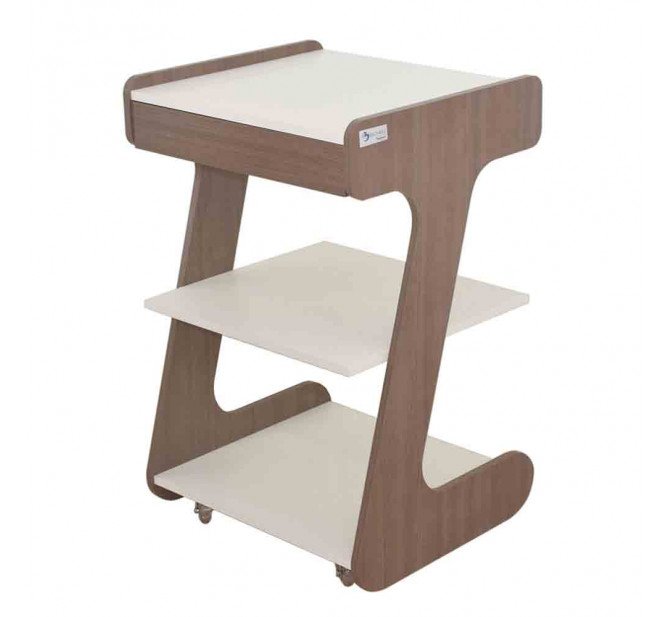 Mesa Auxiliar Treatment com Gaveta - Linha Prime - BCMED-TecaItalia