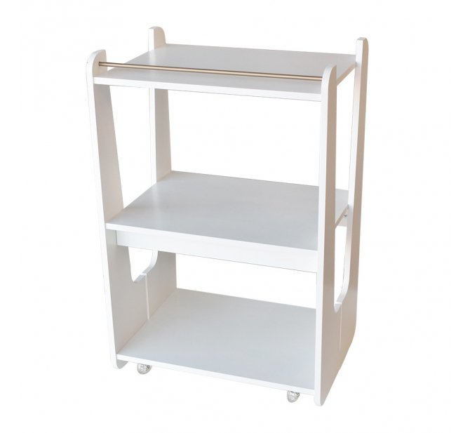 Mesa Auxiliar Utility - Linha Prime Branco - BCMED