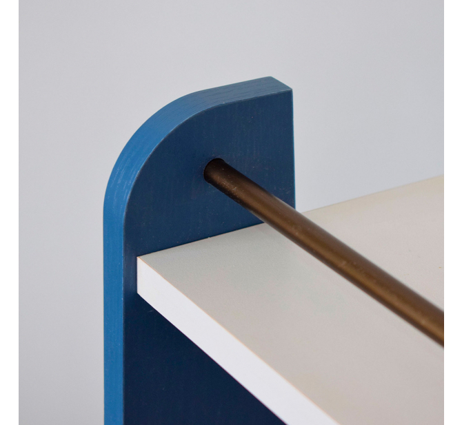Mesa Auxiliar Utility - Linha Prime - BCMED-Azul