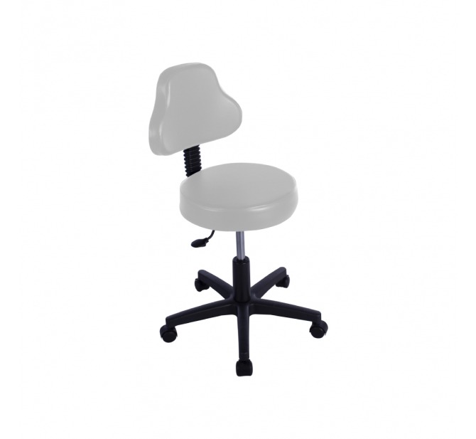 Mocho Comfort Plus Com Encosto e Ajuste de Altura - BCMED - Branco