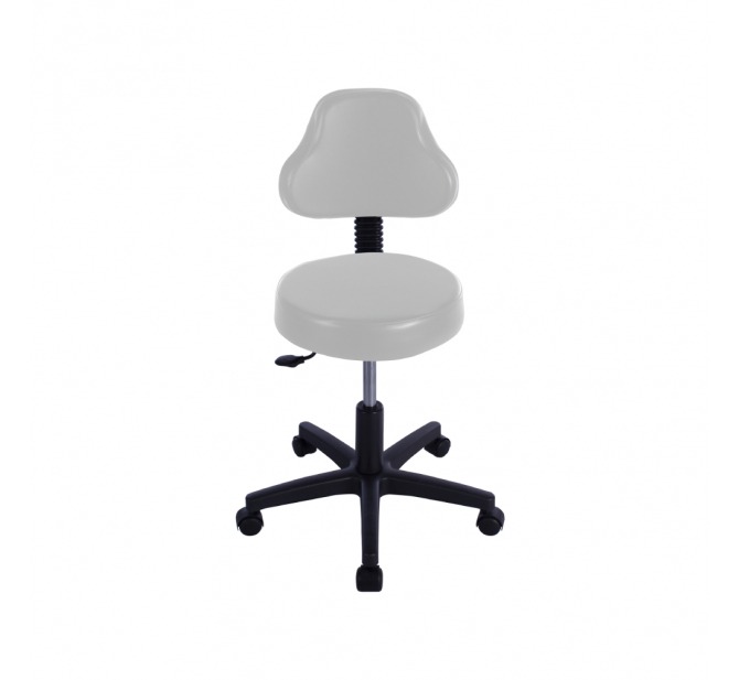 Mocho Comfort Plus Com Encosto e Ajuste de Altura - BCMED - Branco