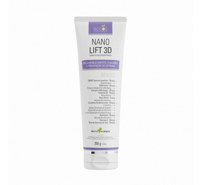 Nano Lift 3D Creme Corporal e Facial Ultra Concentrado 250g - Eccos Cosméticos