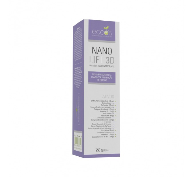 Nano Lift 3D Creme Corporal e Facial Ultra Concentrado 250g - Eccos Cosméticos
