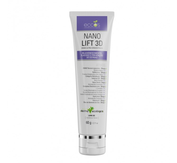 Nano Lift 3D Creme Corporal e Facial Ultra Concentrado 60g - Eccos Cosméticos