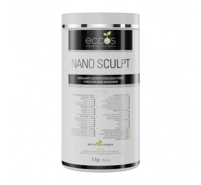 Nano Sculpt Creme Esfoliante Corporal Para Massagem 1Kg - Eccos Cosméticos