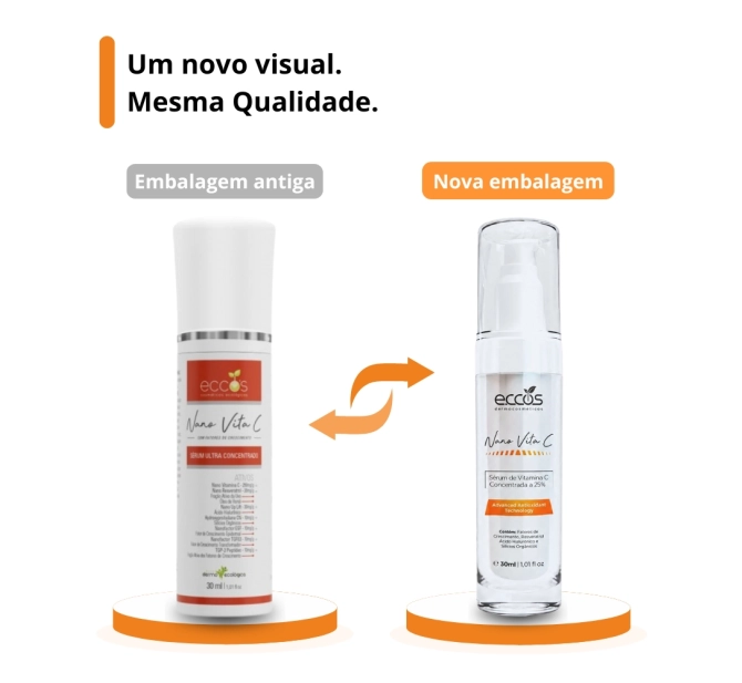 Nano Vita C Sérum Ultra Concentrado de Vitamina C 30ml - Eccos Cosméticos