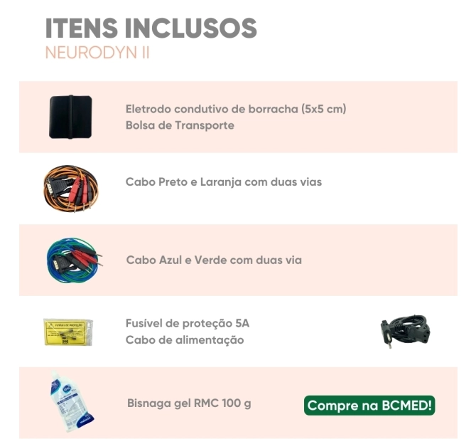Neurodyn II - Aparelho de Correntes TENS, FES e Russa - Eletroestimulador de 4 Canais - Ibramed 