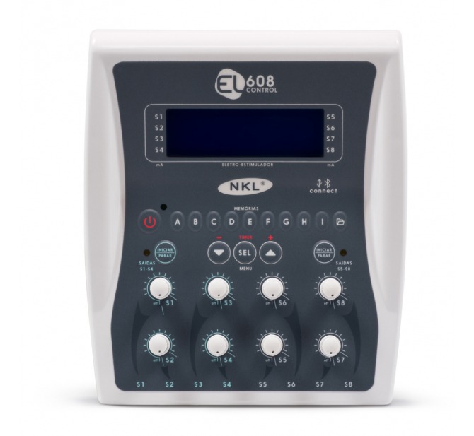 Novo EL608 Control Connect Eletroestimulador 8 Canais Portátil c/ Bateria Recarregável - NKL