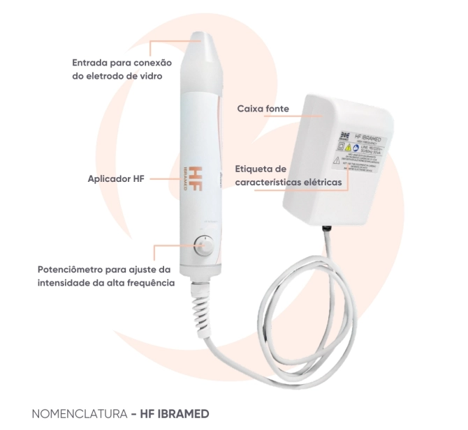 HF Ibramed - Aparelho de Alta Frequência Portátil