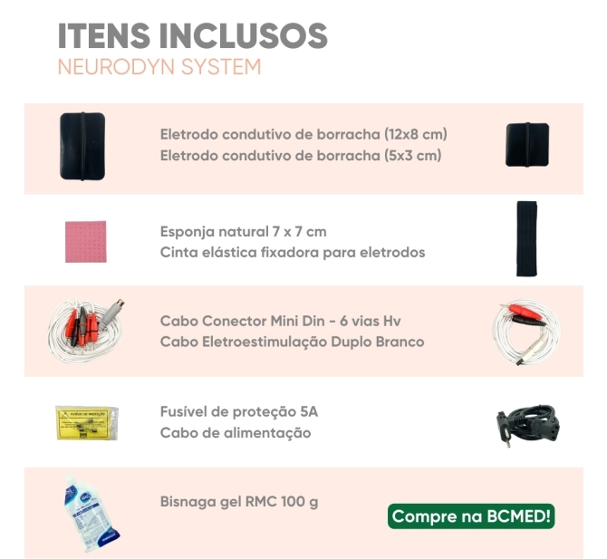 Neurodyn System - Aparelho de Eletroestimulação com Multicorrentes 9 em 1- Ibramed