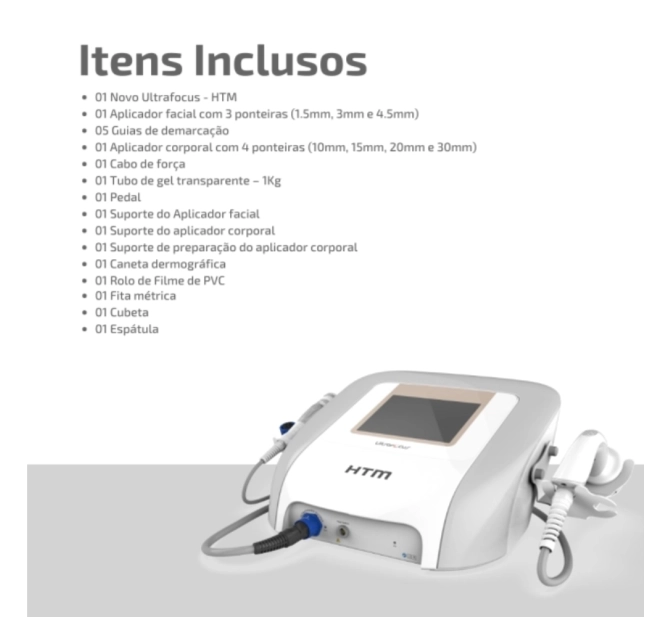 Novo Ultrafocus HTM - Aparelho de Lipocavitação Focalizada e Ondas de Choque