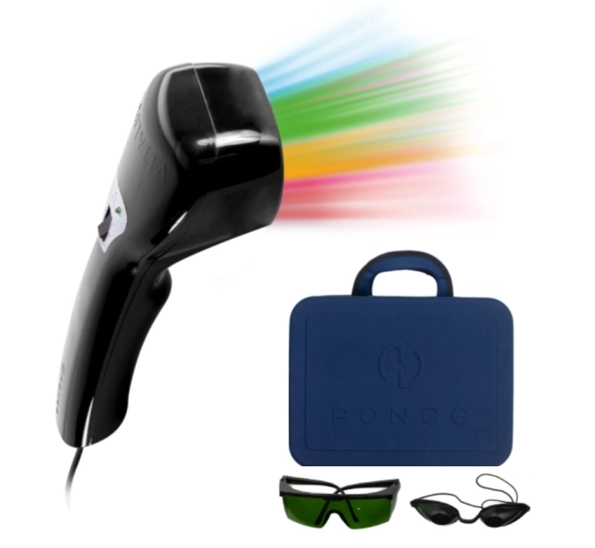 Novo Vitality Plus Preto - Aparelho de Fototerapia LED com 4 Cores + Óculos e Maleta - Ponce