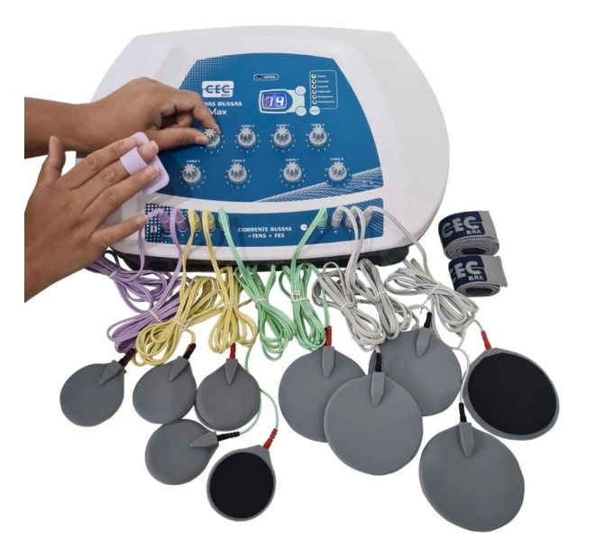 Ondas Russas Max - Aparelho De Eletroestimulçao 08 Canais BIVOLT - CECBRA