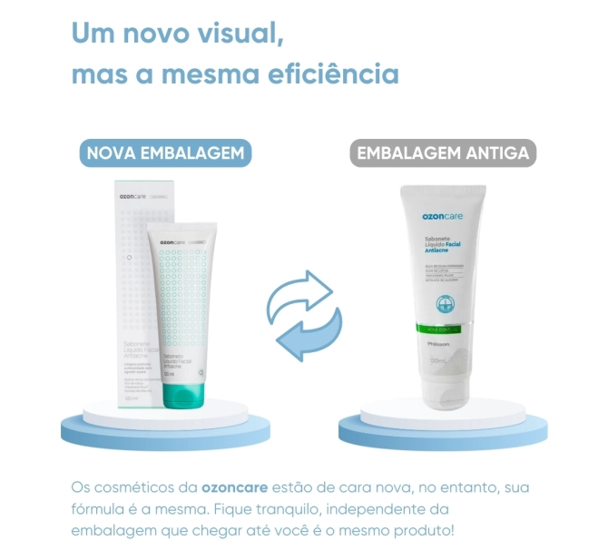 Ozoncare Sabonete Liquido Facial Antiacne 120 ml - Philozon
