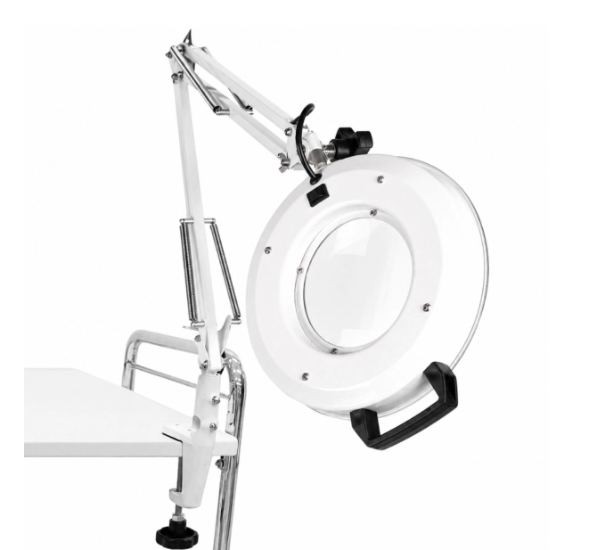 Lupa LED de Mesa Bivolt com Lente de Cristal 5 Dioptrias - Estek