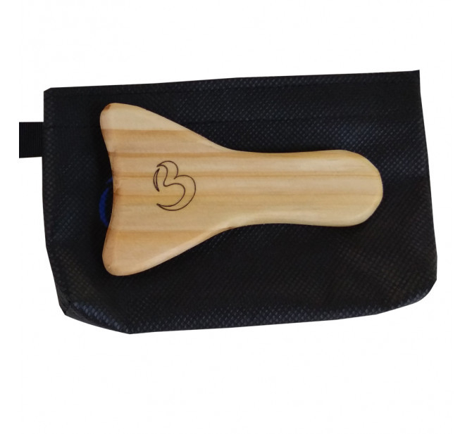 Pantala Facial Massageador de Madeira (Unidade) Tipo Taça mais Bolsa de Brinde - BCMED