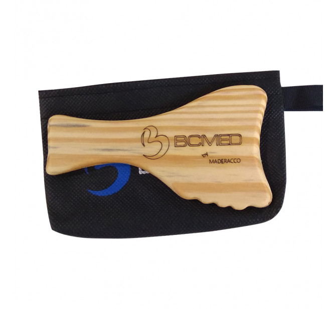 Pantala Facial Massageador de Madeira (Unidade) Tipo Taça Dentada mais Bolsa de Brinde - BCMED