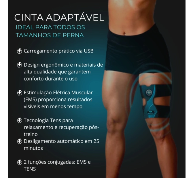 Power Relax - Eletroestimulador Muscular Para Pernas - Relaxmedic