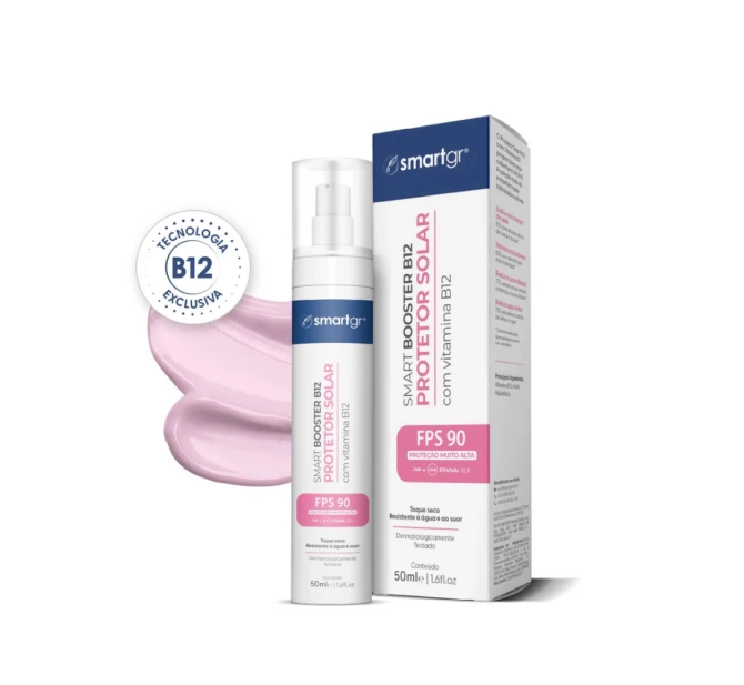 Protetor Solar FPS 90 com Vitamina B12 - 50 ml - Smart GR