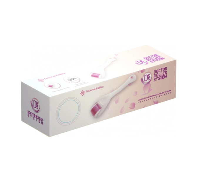 Rolo De Microagulhamento Doctor Roller System Rosa Com 192 Agulhas - Doutor Da Estética