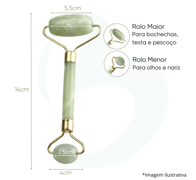 Rolo Massageador de Jade Verde - Smart GR