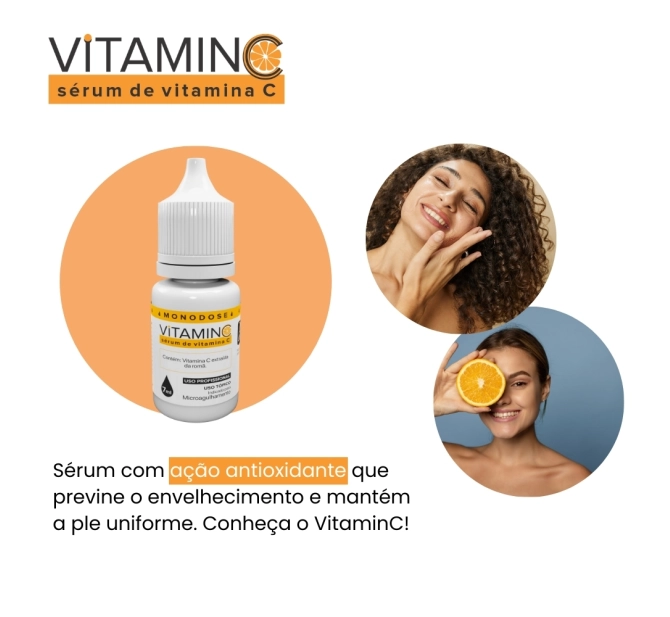 Sérum VitaminC Ação Antioxidante - 3 unidades de 7ml - Alur Medical 