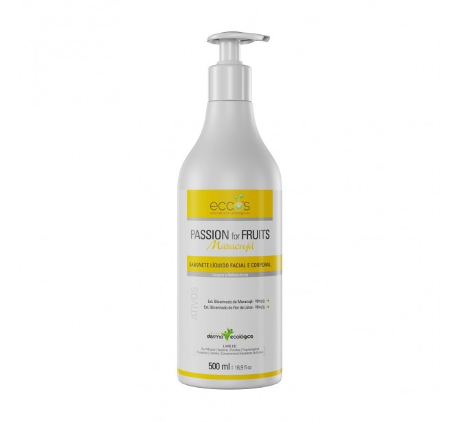 Sabonete Líquido Passion for Fruits Maracujá 500ml - Eccos Cosméticos
