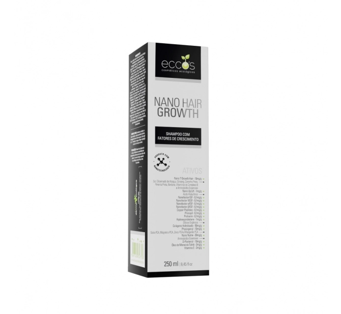 Shampoo Nano Hair Growth 250ml - Eccos Cosméticos