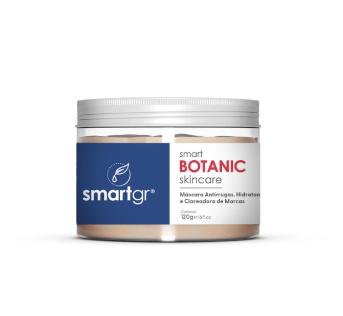 Smart Botanic Skincare - Máscara Facial Antirrugas, Hidratante e Clareadora 120g - Smart GR